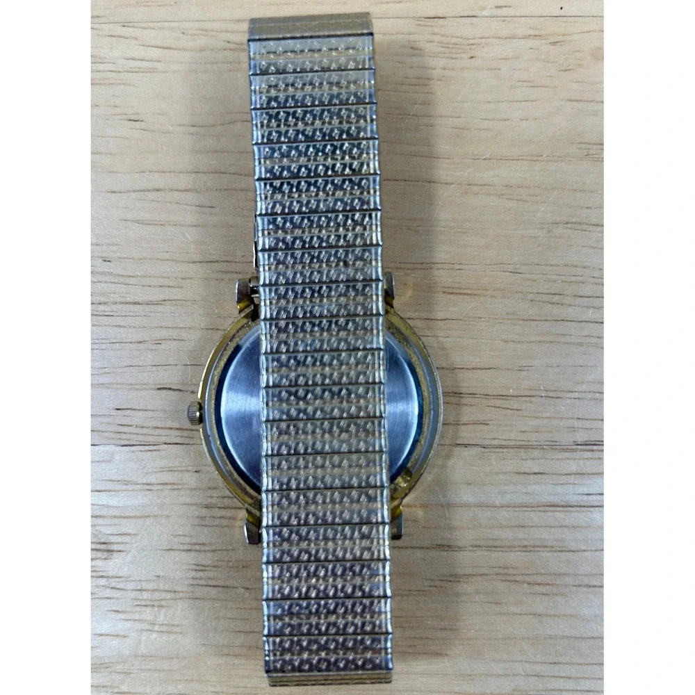 VTG Pearl Quartz Watch Women Gold Tone Schoolhouse School Bus Teacher Novelty